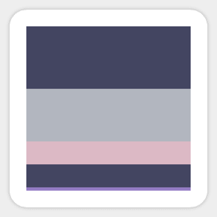 A superior admixture of Dark Grey Blue, Silver, Ube and Cadet Blue (Crayola) stripes. Sticker